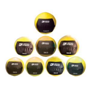 3 kg ile 10 kg arasında farklı ağırlık seçeneklerine sahip Diesel Fitness Wall Ball crossfit antrenman topları