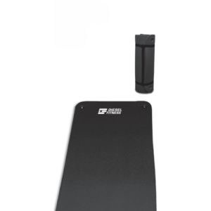 180 x 60 x 1,5 cm ölçülerine ve çelik askı deliklerine sahip siyah Diesel Fitness Nbr Delikli Mat fitness minderi