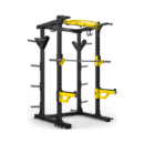 Pull up bar, güvenlik kolları ve ağırlık depolama alanlarına sahip Diesel Fitness Full Rack profesyonel kuvvet antrenman ekipmanı